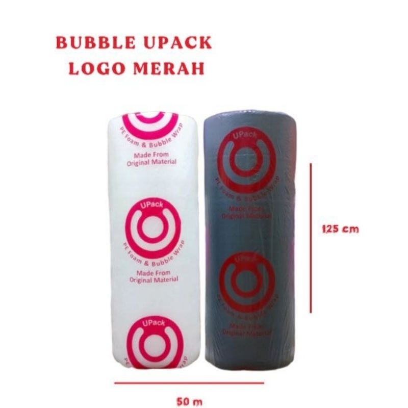 

bubble wrap buble wrap Upack 125cm x 50m tebal logo merah