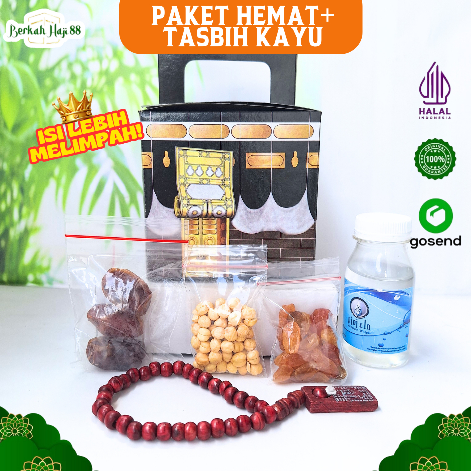 

Paket Oleh Oleh Haji dan Umroh dus Box Kabah + kurma khalas + tasbih kayu