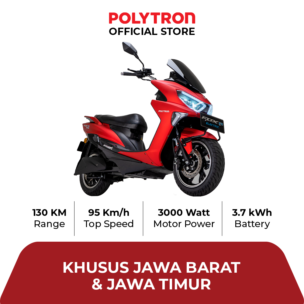 SUBSIDI POLYTRON Fox R Sepeda Motor Listrik - OTR Jawa Barat & Jawa Timur
