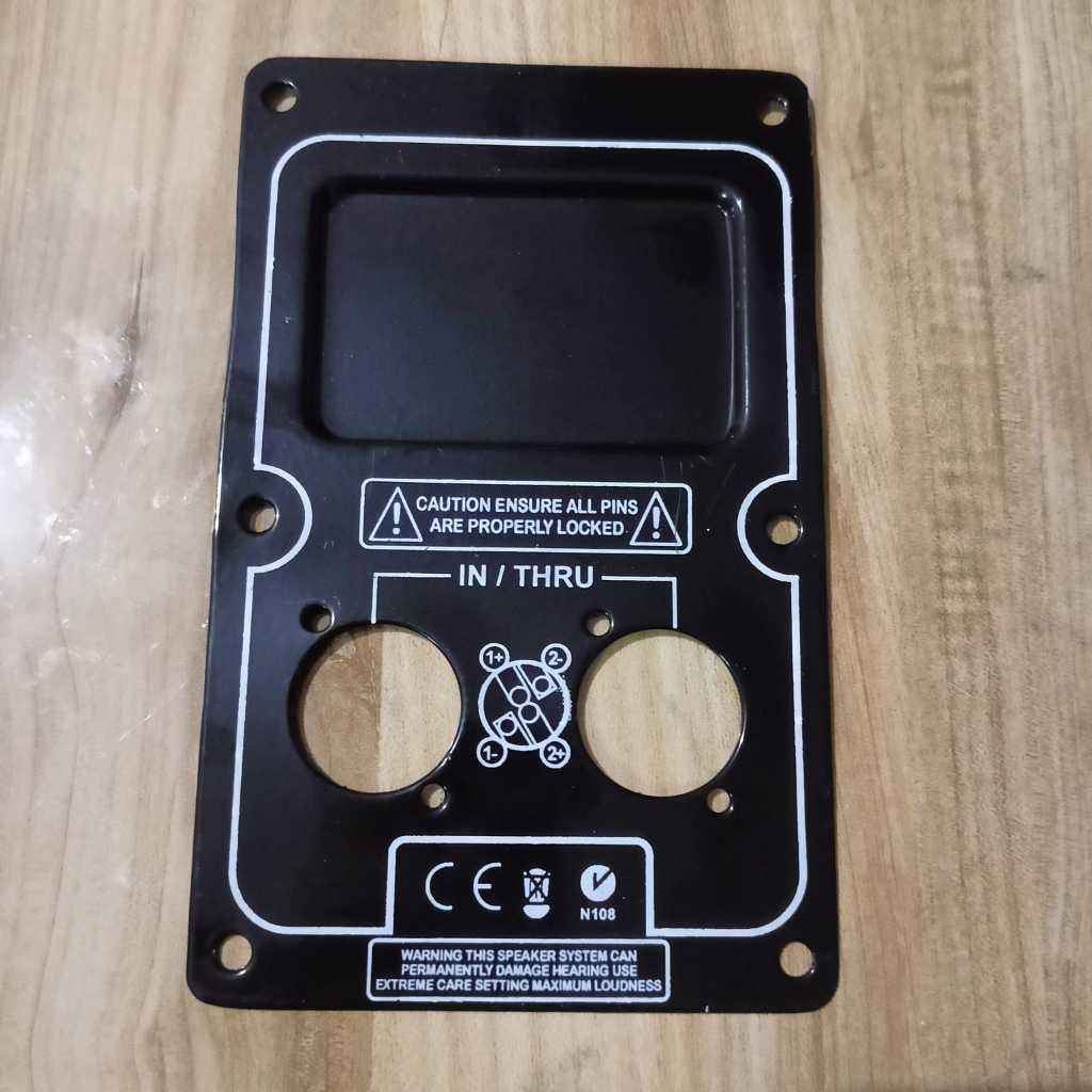 Terminal Plat Spikon Flat Besi Terminal Speakon Speaker Salon Tebal 2 Input Componen Plat Dudukan Sp