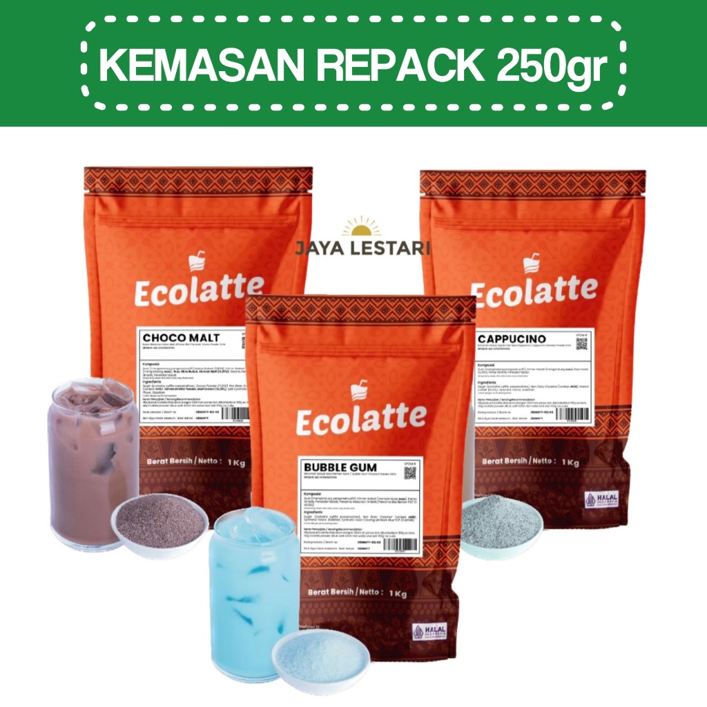 

Ecolatte Bubuk Minuman (Repack 250g) (36 Varian Rasa)