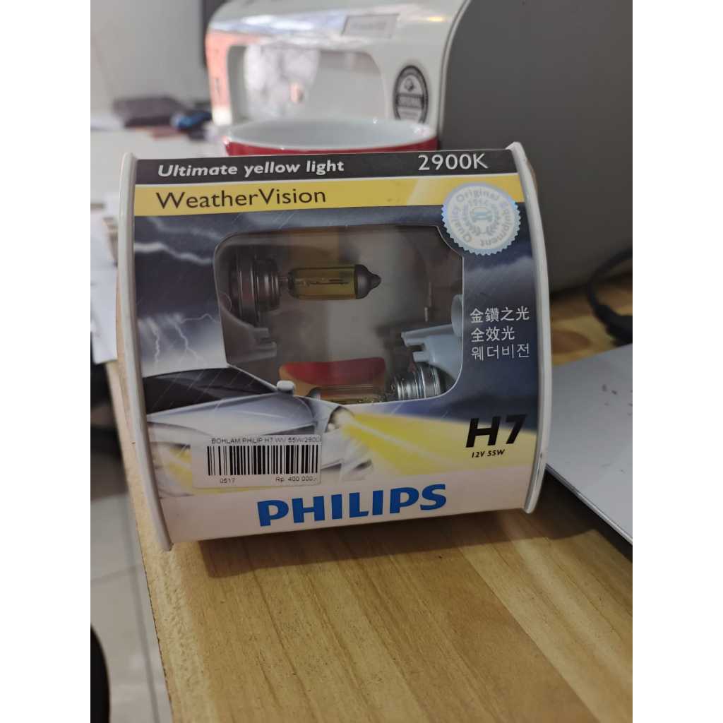 bohlam philips h7 weather vision 2900k