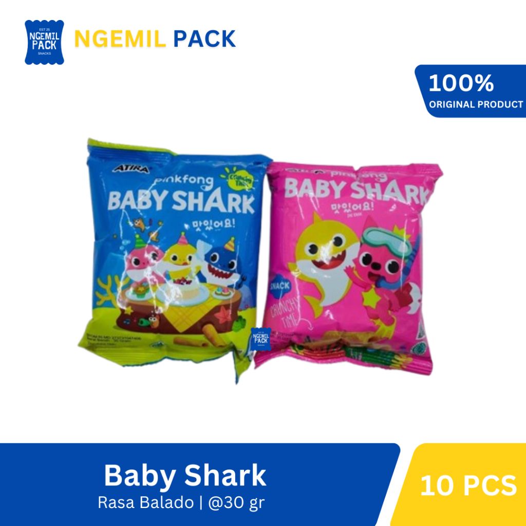 

Snack Baby Shark Balado Ecer 2000 Isi 10pcs @30Gr