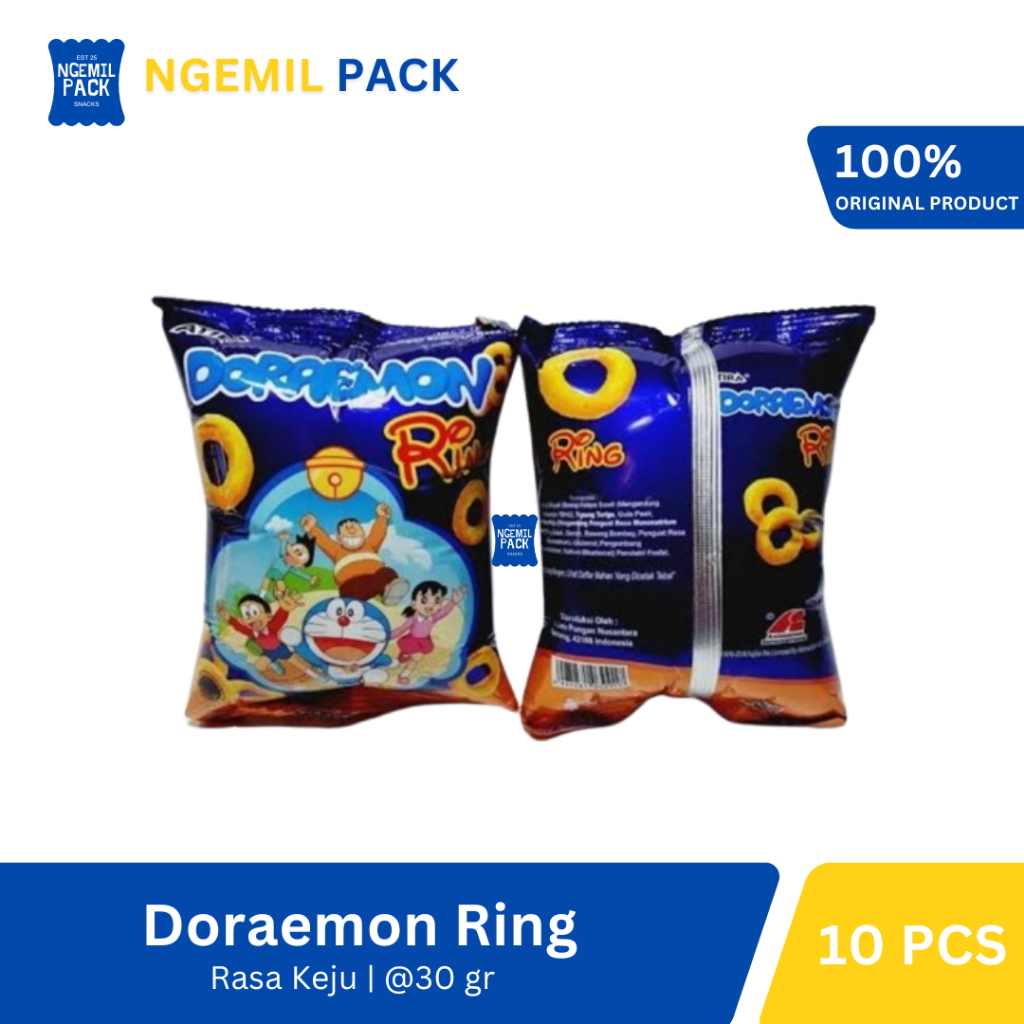 

Chiki Doraemon Ring Keju Berhadiah Isi 10pcs @30Gr