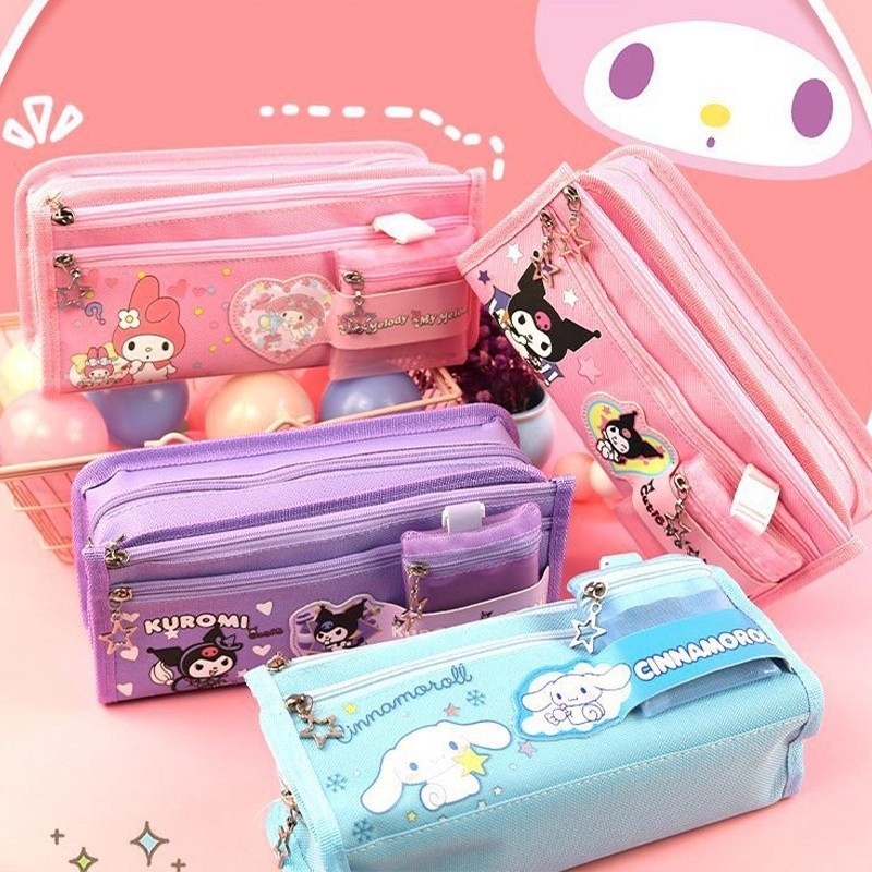 

[Penjual Lokal] Tempat Pensil Cinnamoroll Tempat Pensil Berkapasitas Besar Sanrio Anime Melody Kuromi Penyimpanan Alat Tulis Siswa Perlengkapan Sekolah