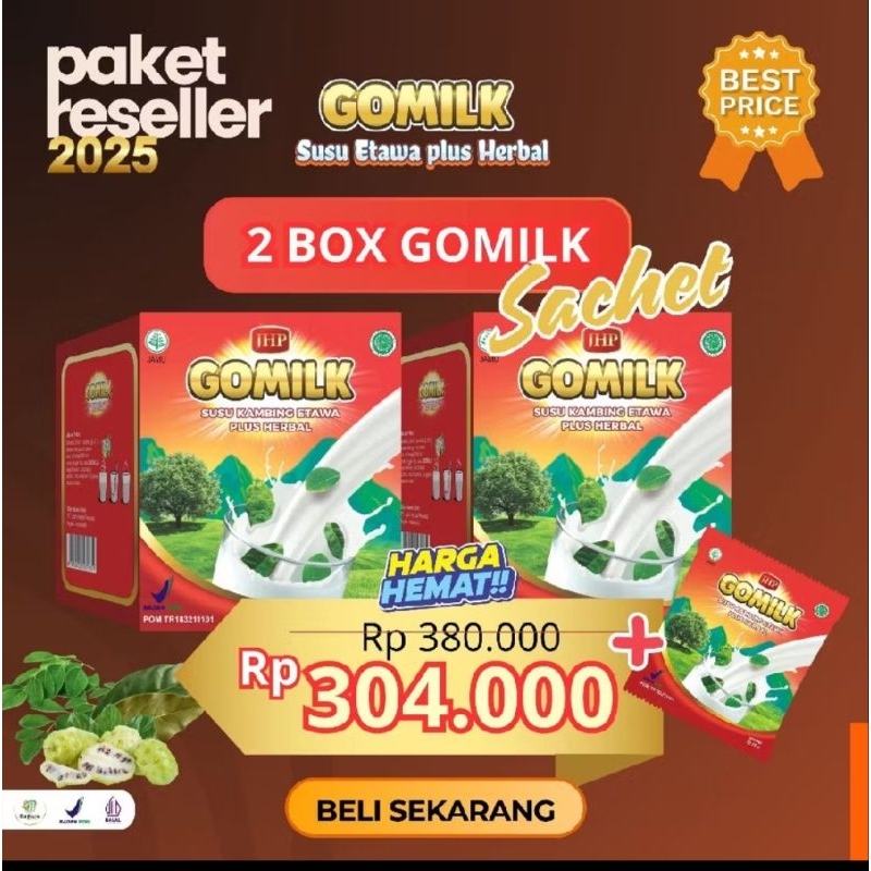 

PAKET RESELLER GOMILK SACHET 2 BOX