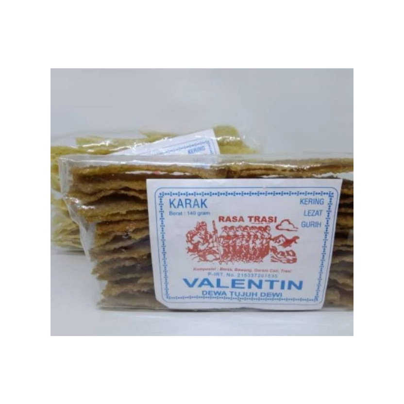 

KERUPUK KARAK MENTAH VALENTIN 140 GR GURIH KHAS SOLO