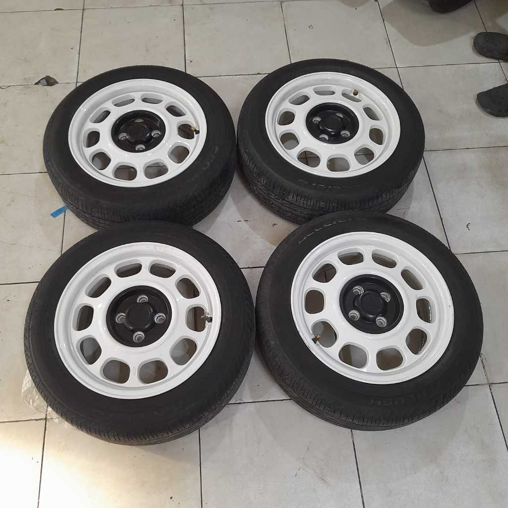 Velg Mobil Bekas HSR Type kaleng Ring 15 + Ban Accelera 185 60 R15 PNP Avanza Mobilio Kijang Xenia E