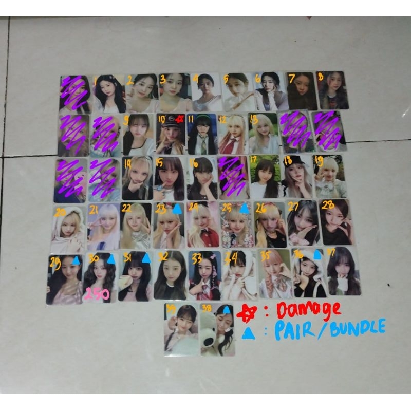 (UBAH KE SPX) BACA DESKRIPSI PC photocard official Kim Minju Liz Wonyoung Leeseo Rei Izone Ive eleve