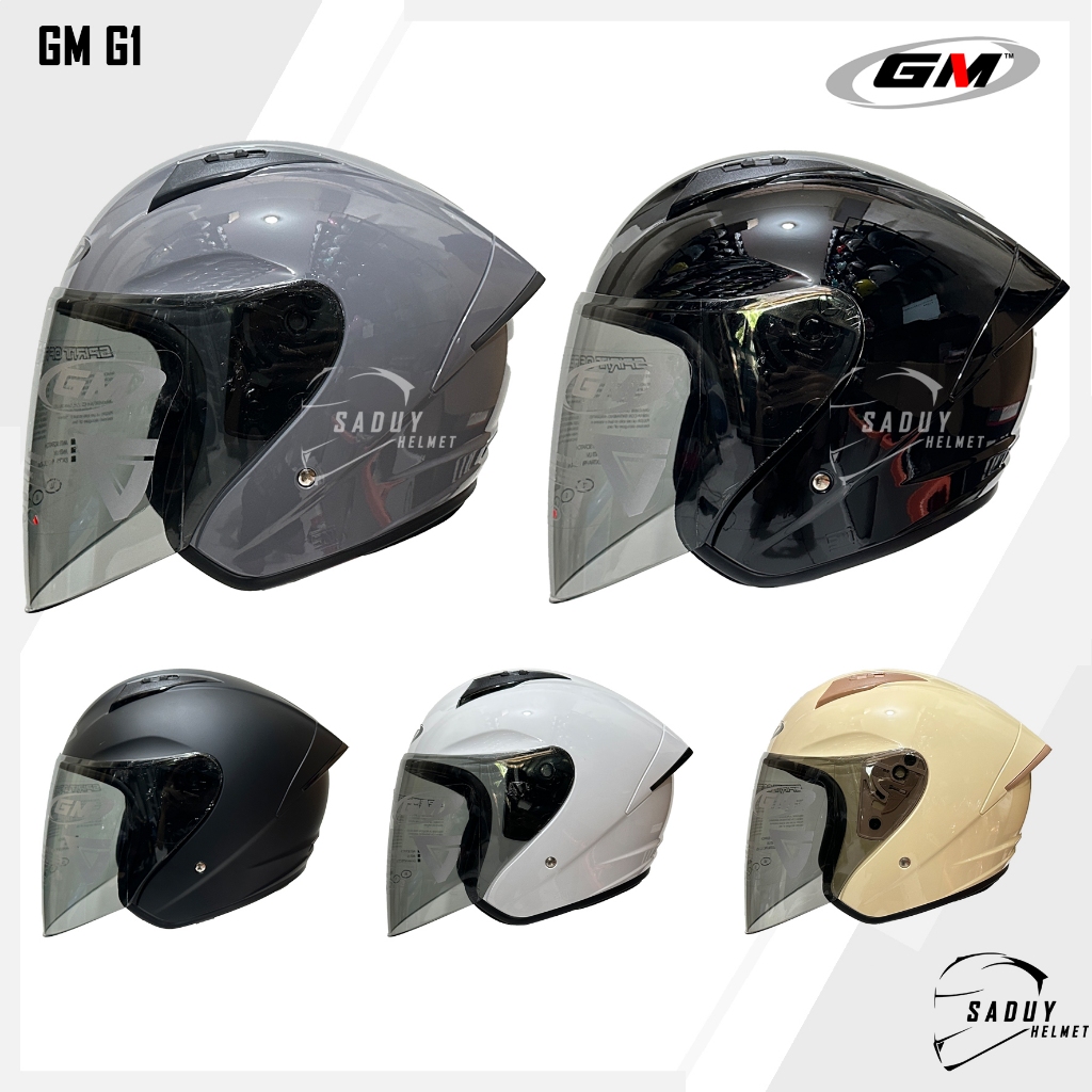 HELM GM G1 SOLID ORIGINAL - HELM HALF FACE SNI