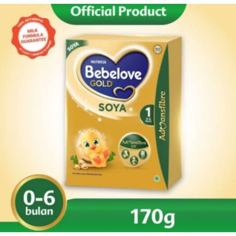 

Bebelove Gold Soya 1 isi 170g usia 0-6 bulan exp 2026 susu formula bayi utk alergi susu sapi dan diare