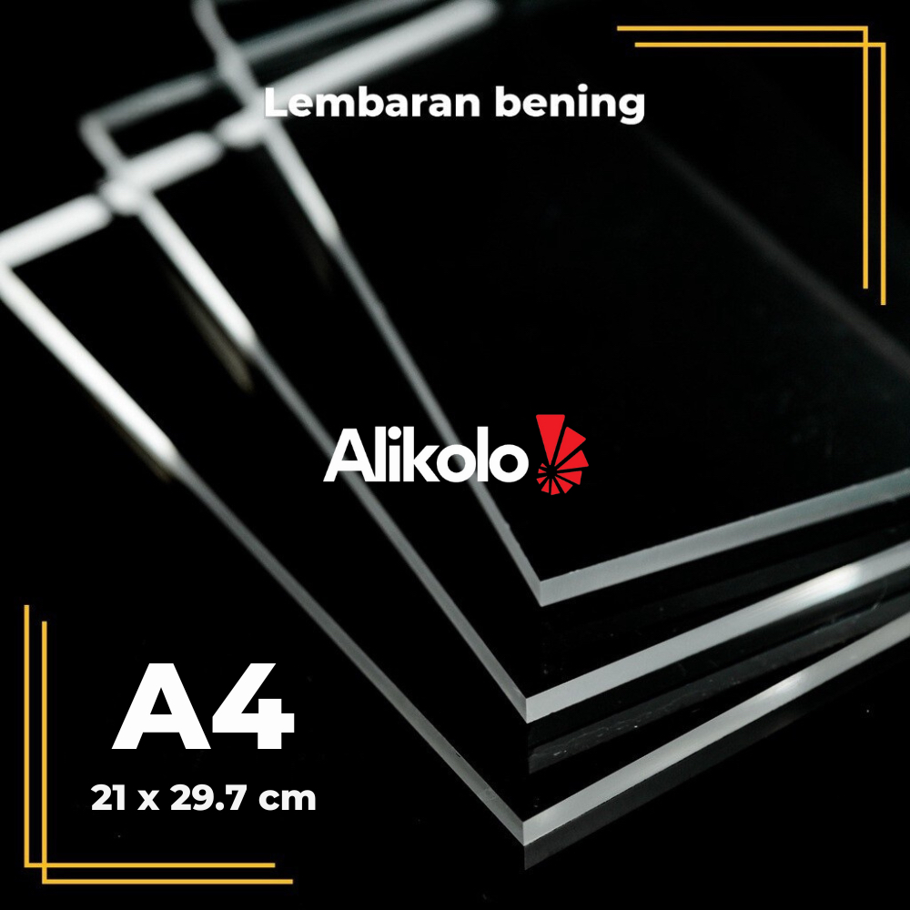 Lembaran Akrilik A4 / Lembaran Bening 2mm