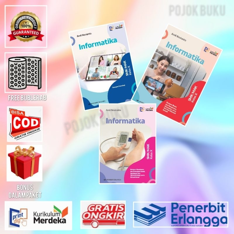 Buku INFORMATIKA SMK Kelas 10 KM Erlangga Merdeka