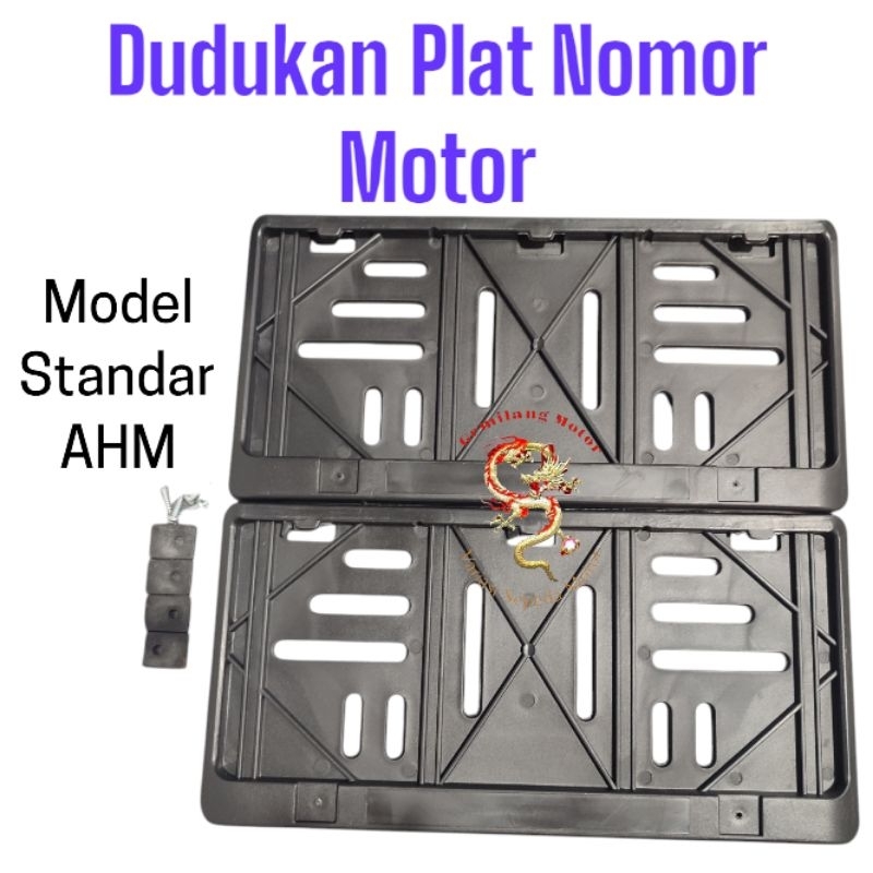 COVER PLAT NOMOR MOTOR AHM /DUDUKAN PLAT NOMOR/BINGKAI PLAT NOMOR UNIVERSAL HONDA VARIO BEAT SCOOPY