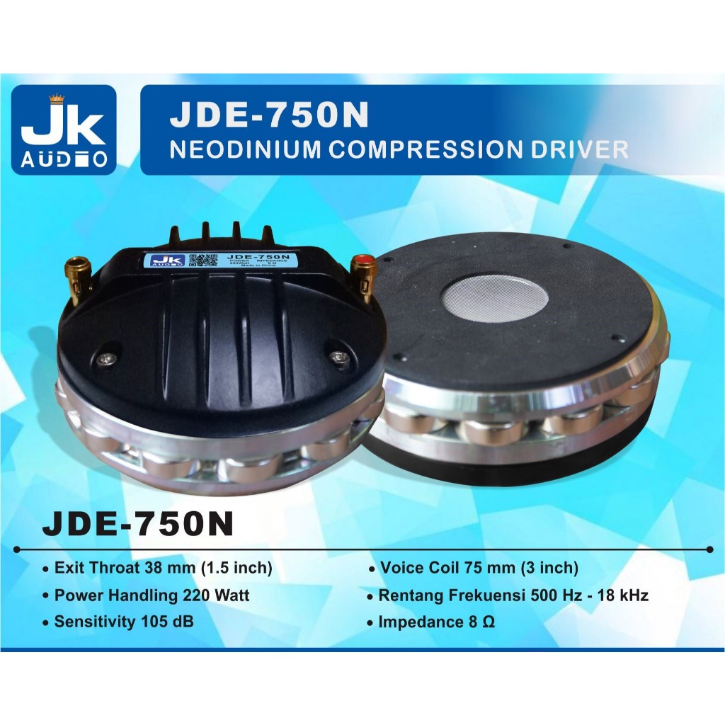 RB Tweeter Neodium Jk Audio JDE-750N Voice Coil 3 inch