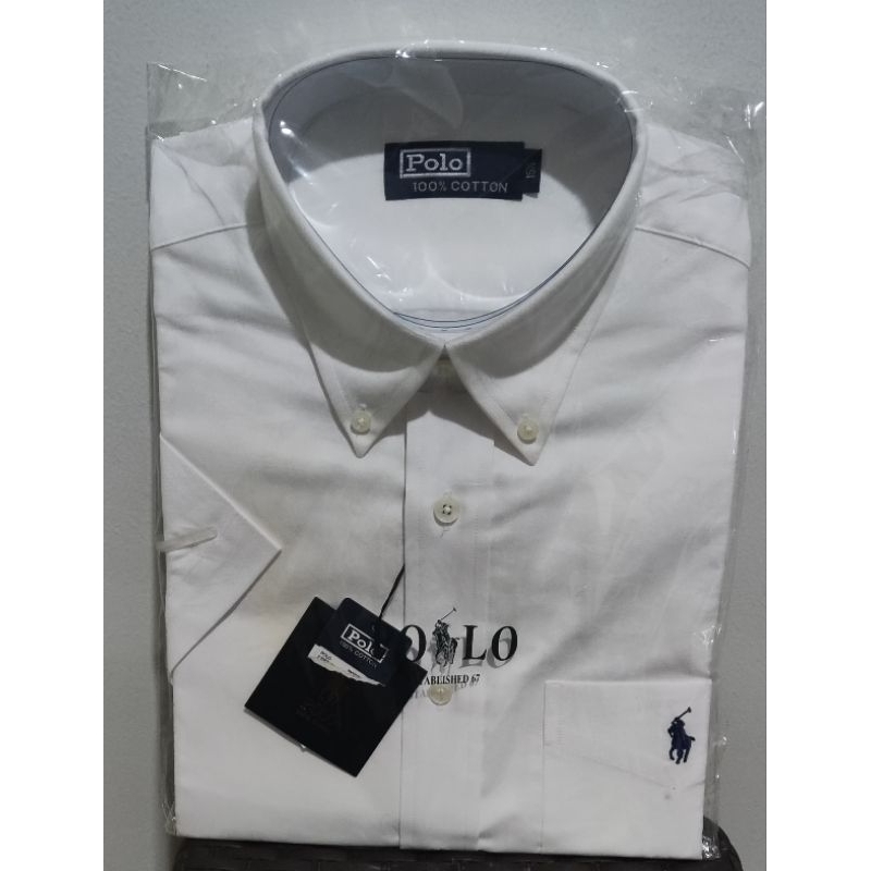 kemeja putih polo original