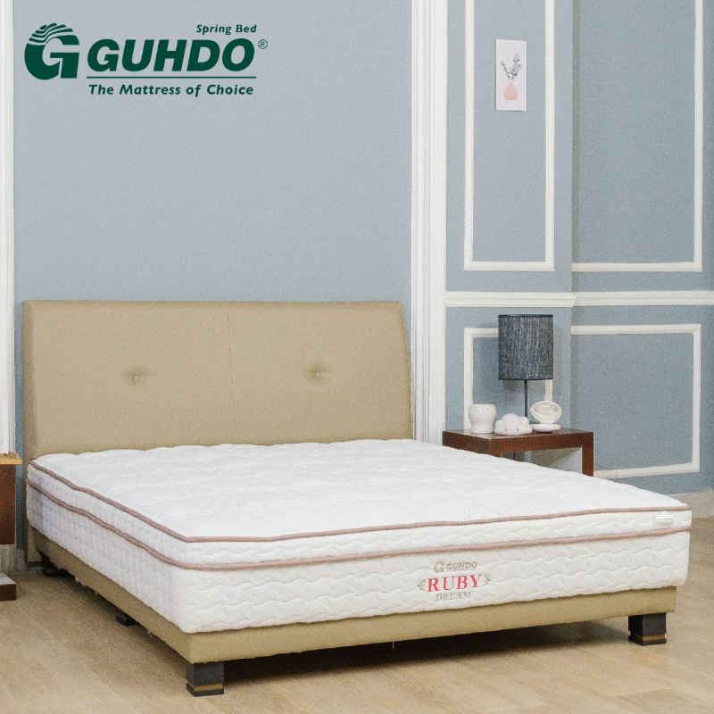 SPRING BED GUHDO Multibed Ruby Dream Spring Bed Sandaran Bravo [FULL SET]