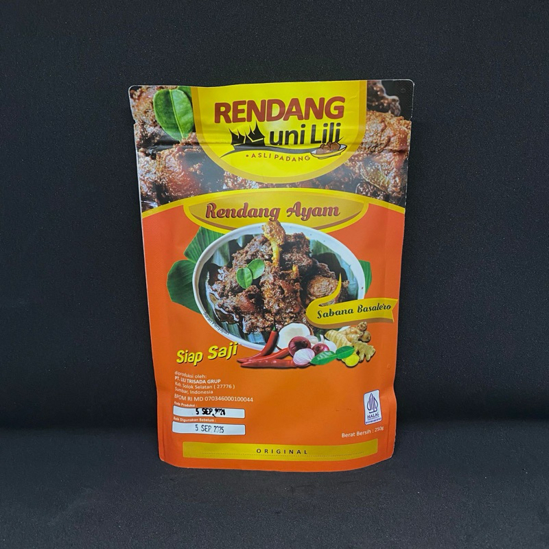 

RENDANG AYAM KAMPUNG 250gr KHAS MINANG ASLI PADANG