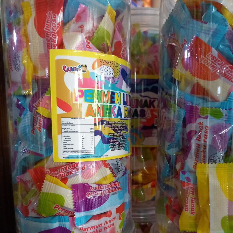 

Permen lunak isi 120pcs per toples