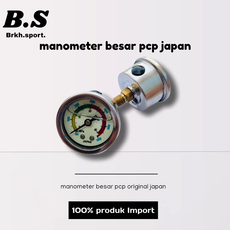 Manometer Besar Japan 100% 6000 psi Pompa Pcp, Manometer Jumbo 6000 Psi pompa pcp