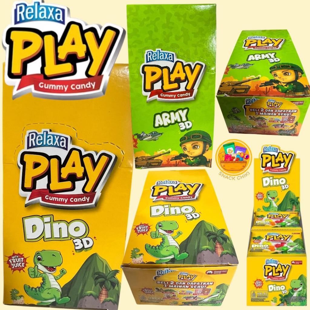 

YUPI RELAXA PLAY ARMY & DINO gummy candy 1 BOX 12 PCS