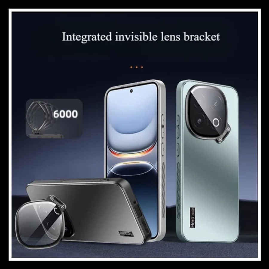 Vivo IQOO 13 5G Lens Pro Bracket Original Case Hard Casing Back Cover HardCase Stand Bumper Soft Sil