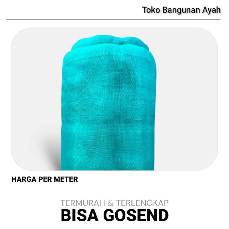 Kain Kasa Strimin / Kain Anti Nyamuk / Kasa Nylon Plastik Warna HIJAU / Harga Per Meter
