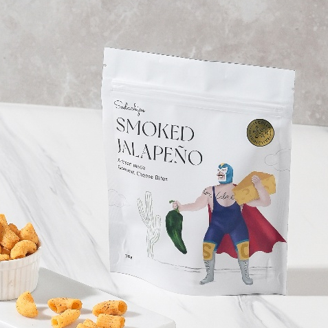 

Smoked Jalapeño Cheese Bites 65g - healthy snack by Sodachips (no MSG)