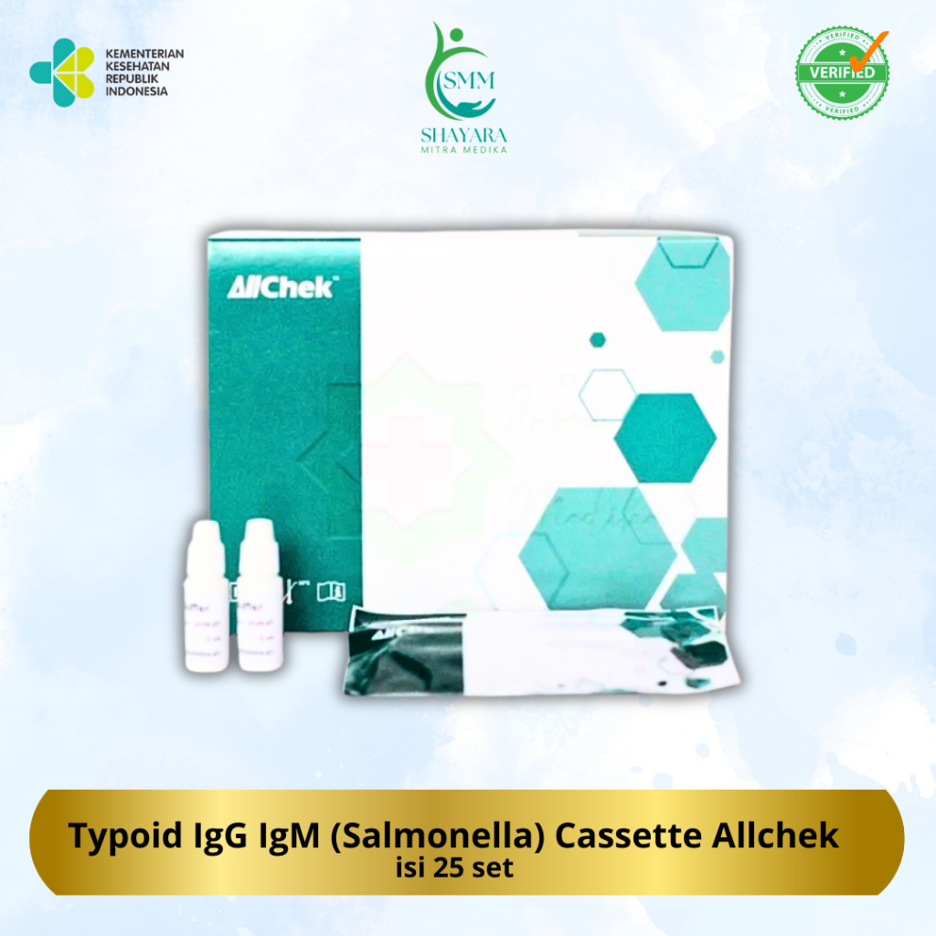 Typoid IgG IgM (Salmonella) Cassette Allchek Isi 25 set