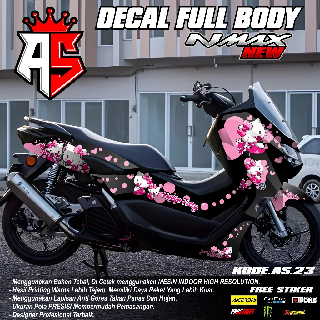 (COD) Decal Sticker FullBody Yamaha Nmax 155 New 2020 2021 2022 2023 2024 Sticker Decal Nmax New Des