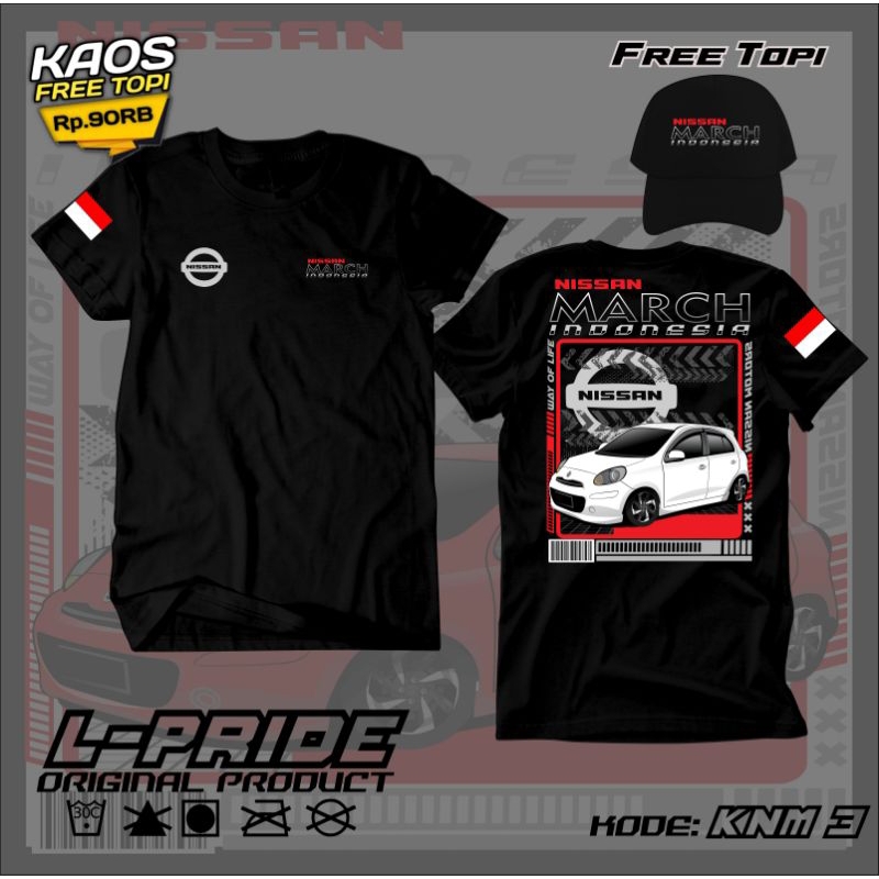 Nissan March Indonesis Kaos Free Topi
