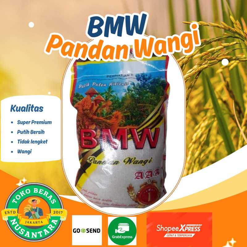 

BMW Pandan Wangi – Nasi Aromatik, Penuh Rasa Berat 5 Liter/ 5kg / 10 kg / 20 kg