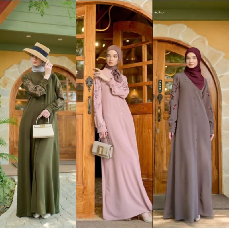 Bibi Dress - Dress Motif Sablon Muslimah HLZB By Zerina Banu
