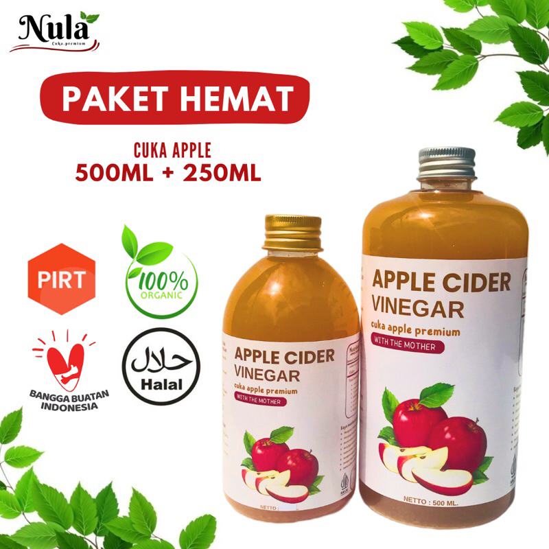 

Cuka appel NULA CUKA PREMIUM | APPLE CIDER VINEGAR ‼️PAKET HEMAT‼️500ml + 250ml