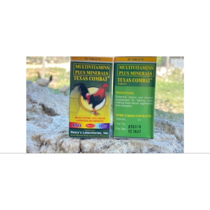 TEXAS COMBAT DOPING SUPER VITAMIN AYAM PILIPHIN ORIGINAL 10TABLETS