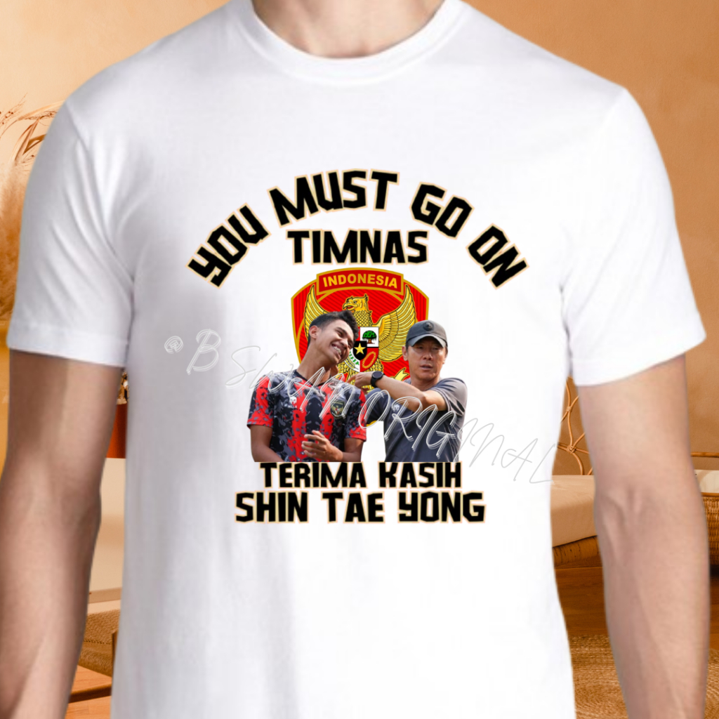 Baju Kaos Outfit Dewasa Pria Wanita Pelatih Coach Shin Tae-Yong STY Timnas Sepak Bola Indonesia Unis