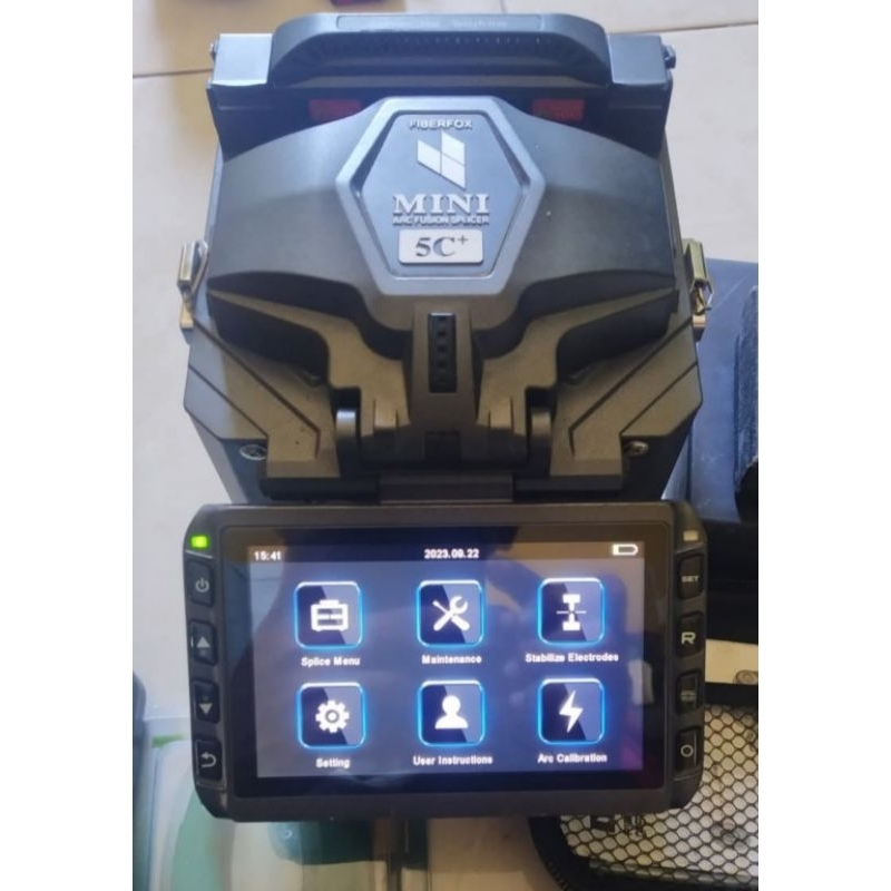fusion splicer fiber fox 5c+ alat sambung kabel serat optic (nego via chatt)