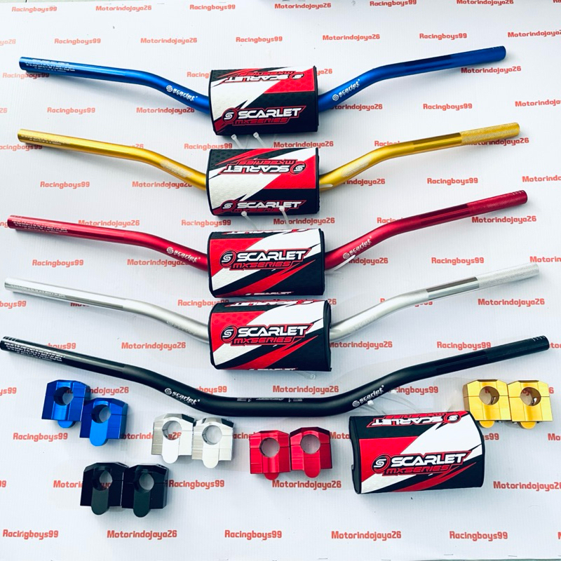 STANG FATBAR LOW SCARLET RACING TEBAL 5.8MM + BUSA STANG