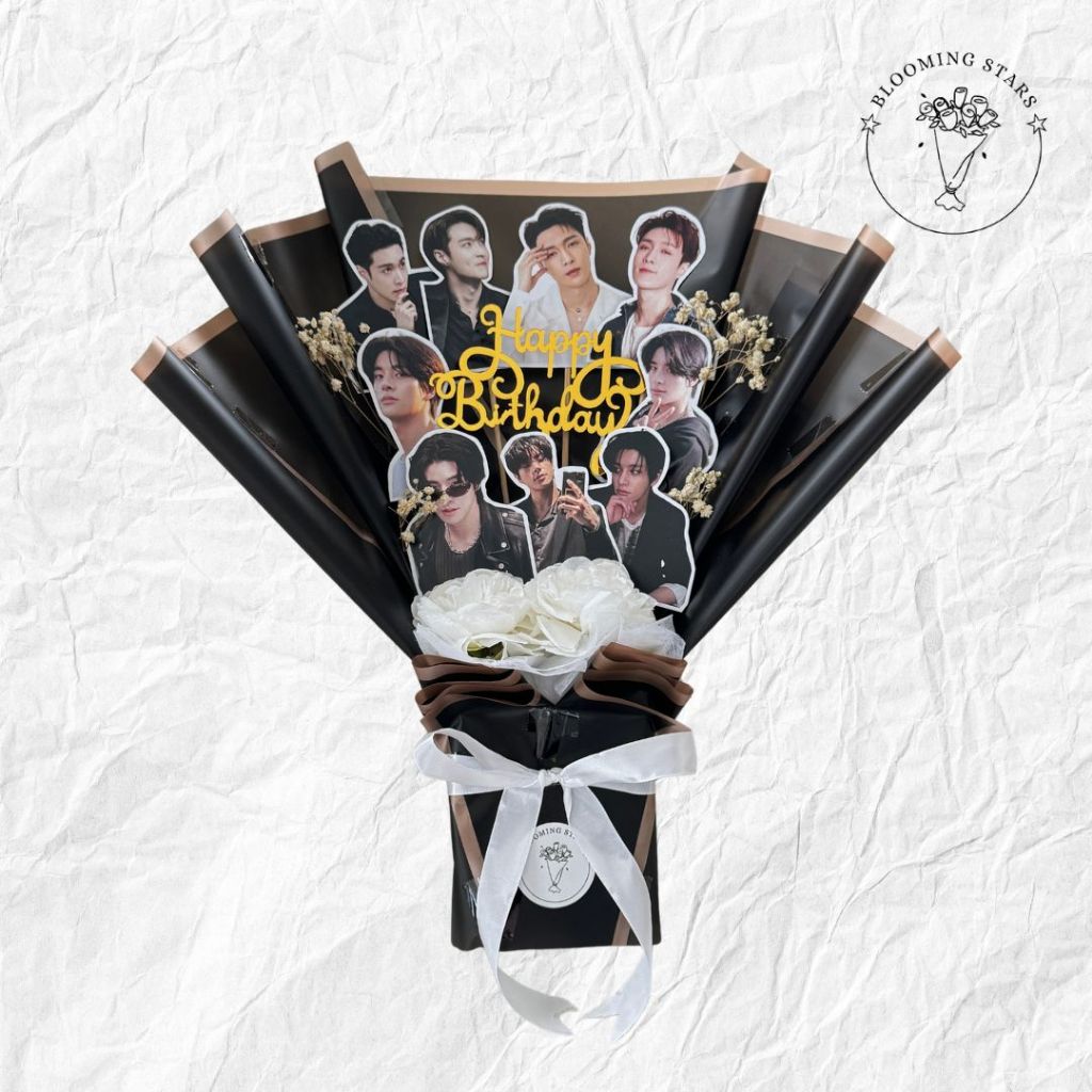 [FOTO, BUNGA, BIRTHDAY TOPPER] CUSTOM BUKET FOTO ARTIS / KPOP / IDOL / PRIBADI || PHOTO BOUQUET