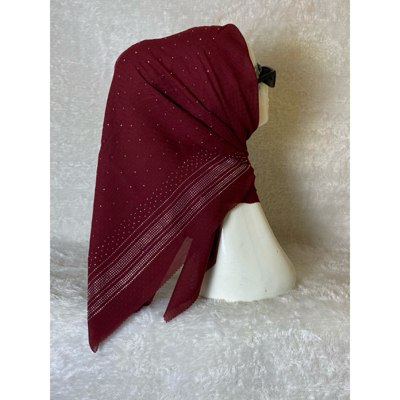 HIJAB SEGI EMPAT POTTON STAR PAYET // RUBICON PAYET // HIJAB SEGI EMPAT PAYET TABUR GLOWING