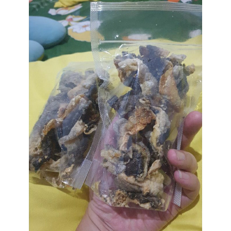 

Kerupuk Kulit Ikan Salmon Original Krispi