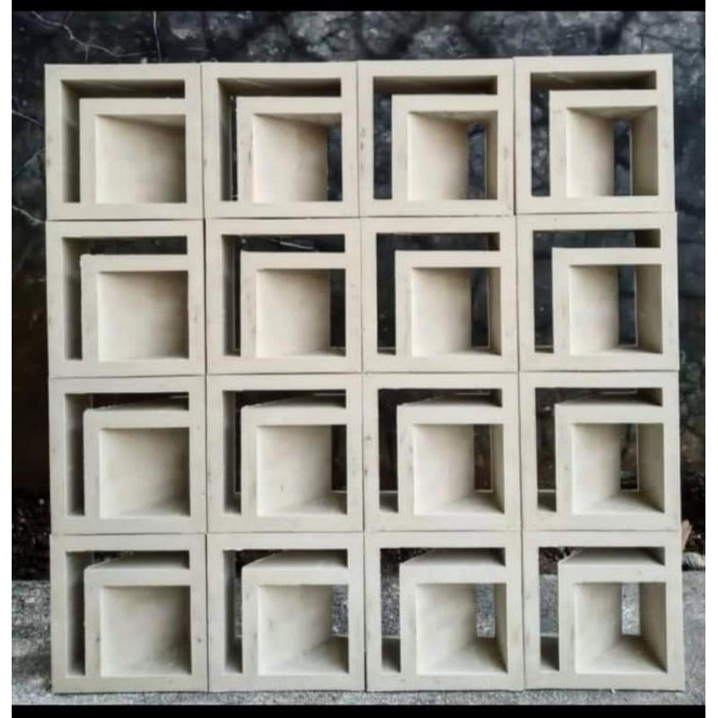 roater beton minimalis pentilasi udara/lubang angin motif L doble