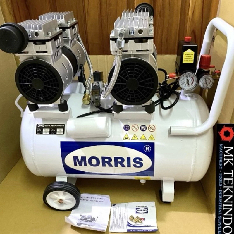 Kompresor Angin Morris 2HP Silent Oiless Kompressor Oiles 2 HP 60L