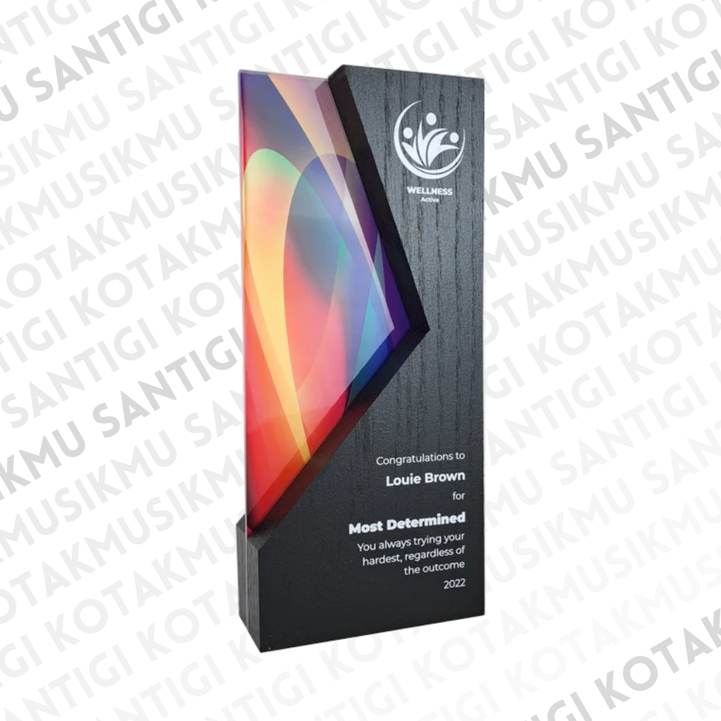 HAIKARL Trophy Kayu Custom (Tipe-19) Piala Kayu Custom Plakat Kayu Custom Plakat Akrilik Custom