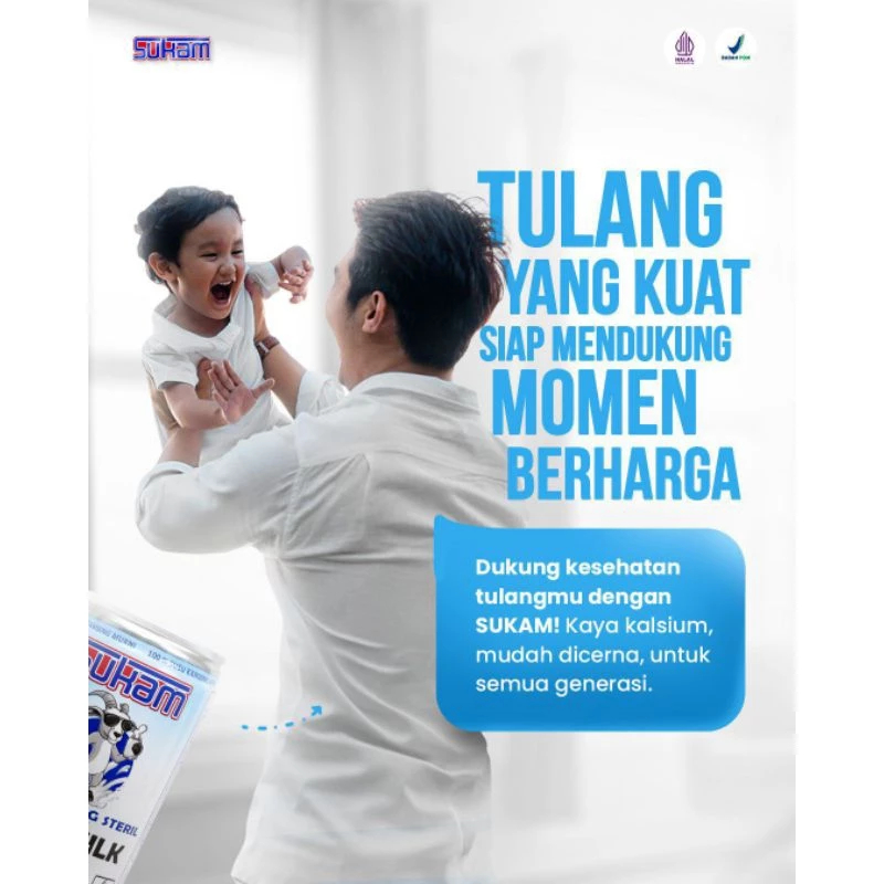 

SUKAM Susu Tulang Dan Sendi Orang Tua UHT 189 ml Goat Milk Kambing Etawa Steril Murni Bebas Gula