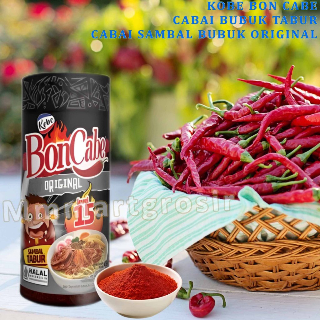 

Kobe Bon Cabe / Cabai Bubuk Tabur / Cabai Sambal Bubuk Original / Lv.15 45gr