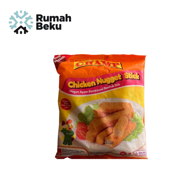 

CHAMP CHICKEN NUGGET BENTUK STICK 225GR