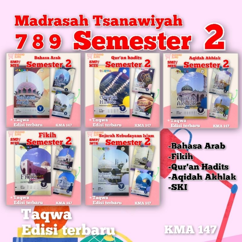 Lks MTs kelas 7 8 9 Semester 2 l taqwa bahasa arab fikih quran hadis ski aqidah akhlak
