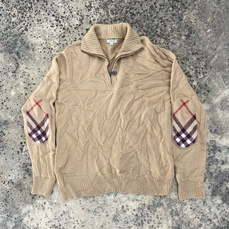 sweater rajut halfzip burberry