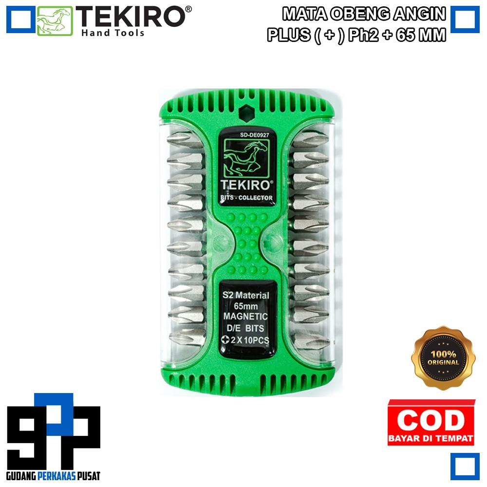 TEKIRO MATA OBENG ANGIN 10PCS ( 1 SET ) PLUS  (+) PH2 6 x 65MM / MATA IMPACT ANGIN